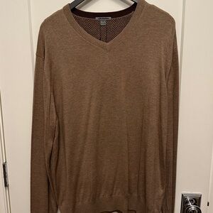Johnston & Murphy Brown Herringbone Sweater, NWT